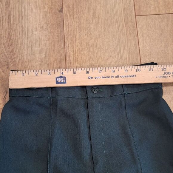 Vintage HAPPY LEGS Green HIGH WAISTED PLEATED TROUSERS Womens Size 5 Made In USA - Picture 6 of 11
